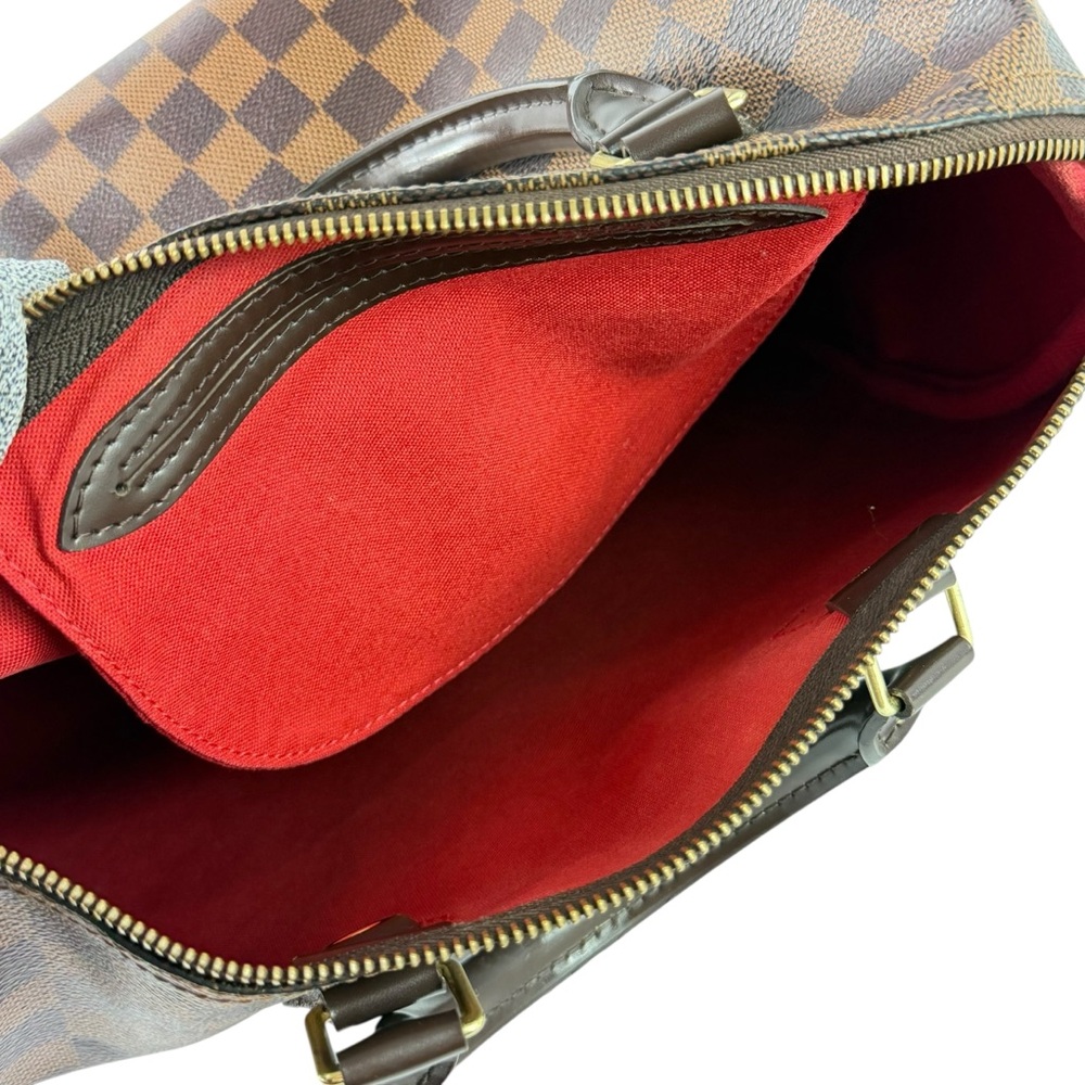 LOUIS VUITTON Brown Canvas Damier Ebene Speedy 30 Made in France - Picture 6 of 17